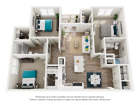 the outlook floor plan  1 bedroom 840 sq ft